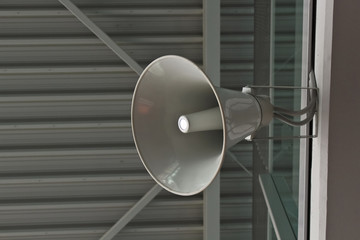 Public address announcement system in an airport.