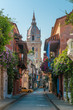 canvas print picture - Streets of Cartagena, Colombia