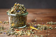 Herbal tea in a bowl