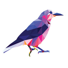 Wall Mural - low poly bird vector