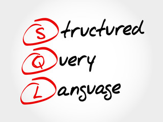 Poster - sql - structured query language, acronym concept
