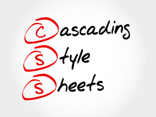 Poster - css - cascading style sheets, acronym concept