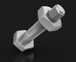 Poster - Metal bolt (clipping path included)