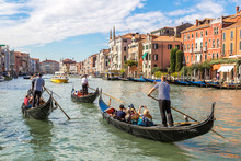 Gondola On Canal Grande In Venice