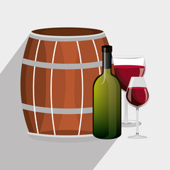 Wall Mural - Wine drink graphic design with icons