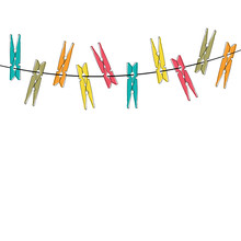  Colorful Cartoon Clothespins 