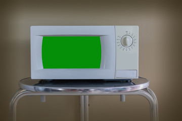 old style background of microwave for green screen frame