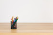 © daizuoxin - Office supplies on the wooden desk
