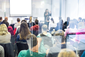 audience in the lecture hall.