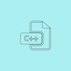 Poster - C development file format flat icon