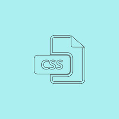 Poster - Css file icon vector.