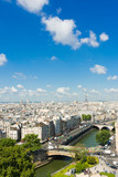 Fototapeta Sypialnia - View on Paris form Notre Dame cathedral