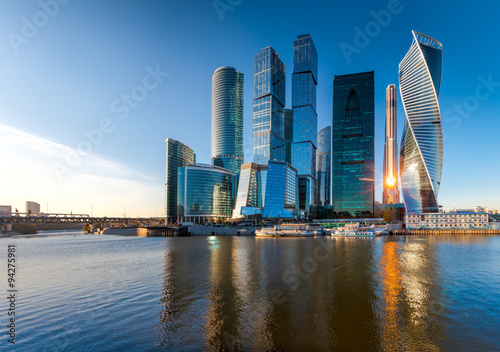 Photo Moscow City - view of skyscrapers Moscow International Business Center
