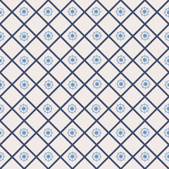 Poster - Seamless pattern with cross lines, steering wheel 
