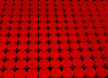 3D Red Black Round Pattern