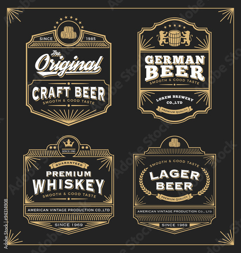 Vintage Frame Design For Labels Banner Sticker And Other Design