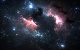 Fototapeta Kosmos - Space background with nebula and stars