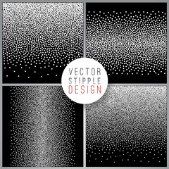 Poster - black and white halftone background 