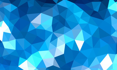 Wall Mural - low poly background blue 3