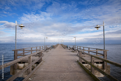 Fototapeta na wymiar Seebrücke Bansin an der Ostsee in Mecklenburg Vorpommern