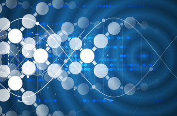Wall Mural - DNA Abstract icon and element collection. Futuristic technology