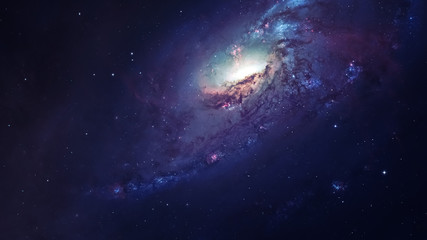 Wall Mural - Awesome spiral galaxy many light years far from the Earth. Elements furnished by NASA