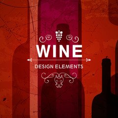 Vector Illustration of an Abstract Wine Background