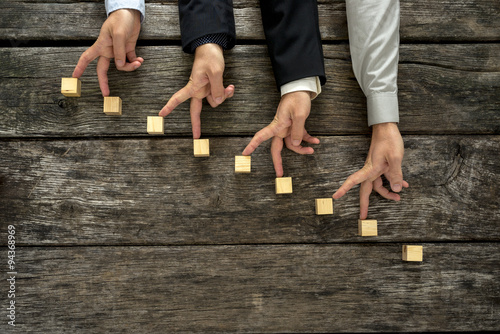 Fotografía Conceptual image of teamwork and cooperation