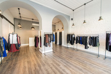 Interior Of Fashion Clothing Shop