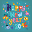 Happy New year 2016 greeting card - retro style, the way you like it