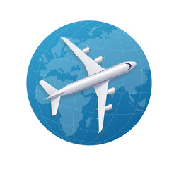 Poster - Airplane Travel Concept. Vector