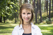 © katrin_timoff - Concept of positive thoughts and emotions. On the forehead shows