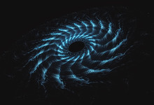 Digital Art: Fractal Graphics: The Whirlpool Galaxy / Electronic Storm / Ion Storm. Fantastic Wallpaper / Background / Pattern / Texture.