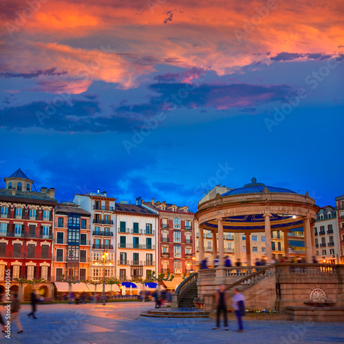 Cuadros en Lienzo Pamplona Navarra Spain plaza del Castillo square