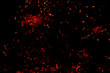 red  hot sparks on a black background 