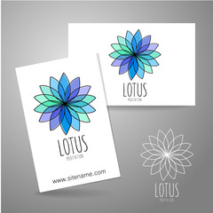 Sticker - lotus meditation logo sign