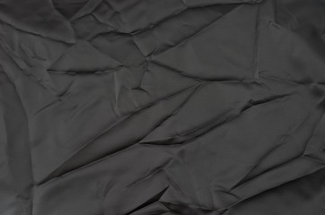 crumpled black fabric texture