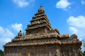 Shore temple in Mahabalipuram near to Chennai. Temple built in 8th century and UNESCO world heritage site.