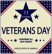 Veterans Day Card Or Background. Vector Illustration.