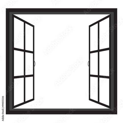 Download Windows-wide open window silhouette vector Stock Vector | Adobe Stock