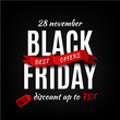 Black friday sale design template. Black friday banner