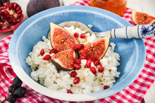 Cottage Cheese, Figs, Pomegranate And Honey