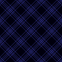 Blue Diagonal Tartan Inspired Seamless Pattern Background