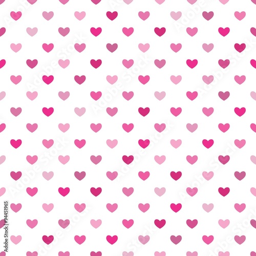 Nowoczesny obraz na płótnie Pink Hearts Seamless Pattern