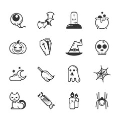  Set of halloween icons