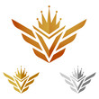V Golden Honor Wing Logo Illustration