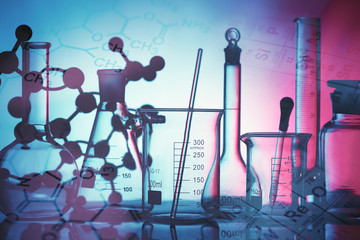 Wall Mural - science and medical background.
