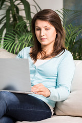 Teen girl with laptop