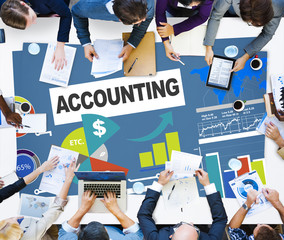 Wall Mural - Accounting Investment Expenditures Revenue Data Report Concept