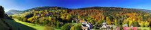 Beautiful Wide Panoramic View Of Autumn Hills